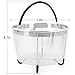 Steamer Basket for Instant Pot 5 Qt, Stainless Steel Mesh Strainer Steamer Insert with Silicone Handle and Feet, Must have Kitchen Accessories for Steaming Vegetables, Fruit and Eggs - (5/6 QT)
