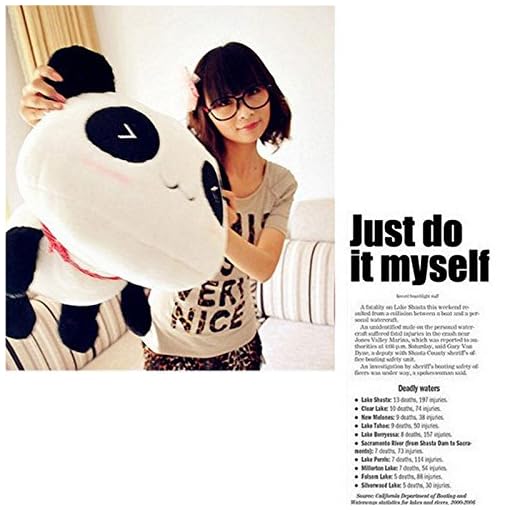 Generic Interesting Amazing 70 cm Cute Panda Pillow Soft Plush Toy Stuffed Smiling Lying Animal - Image 4