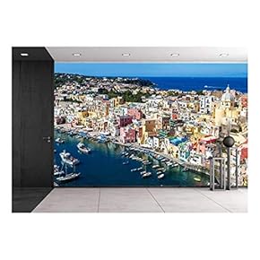 Procida Island in a Beautiful Summer Day in Italy - Removable Wall Mural | Self-Adhesive Large Wallpaper - 66x96 inches
