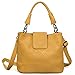 Jack&Chris Designer Handbags Crossbody Bags for Women Leather Satchel Shoulder Purses, WB510 (yellow)