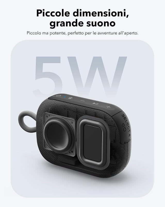 Select 4 Go, Piccola Cassa Bluetooth Portatile Impermeabile, IP67