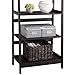 Topeakmart 5 Tier Wood Leaning Ladder Shelf Bookcase/Bookshelf in Espresso Finish