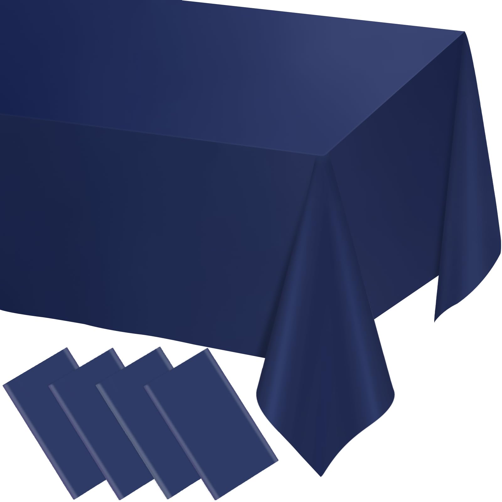 WNINK 4 Pack Navy Blue Tablecloths Dark Blue
