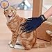 Pet Deshedding Glove Grooming Gloves Hair Brush Remover Mitt-Enhanced Pet Ninja Gloves Five Finger Design Comb Glove-Perfect for Cats Dogs Horses with Long & Short Fur Shedding, Bathing, Massaging.