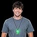 Fun Central BC719, 1 Pc, 35 inches Multicolor LED Skull Necklace with Black Beads, LED Light Necklace, LED Light up Necklace
