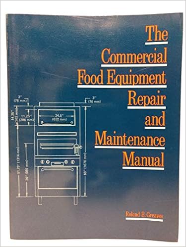 Buy Commercial Food Equipment Repair And Maintenance Manual Book