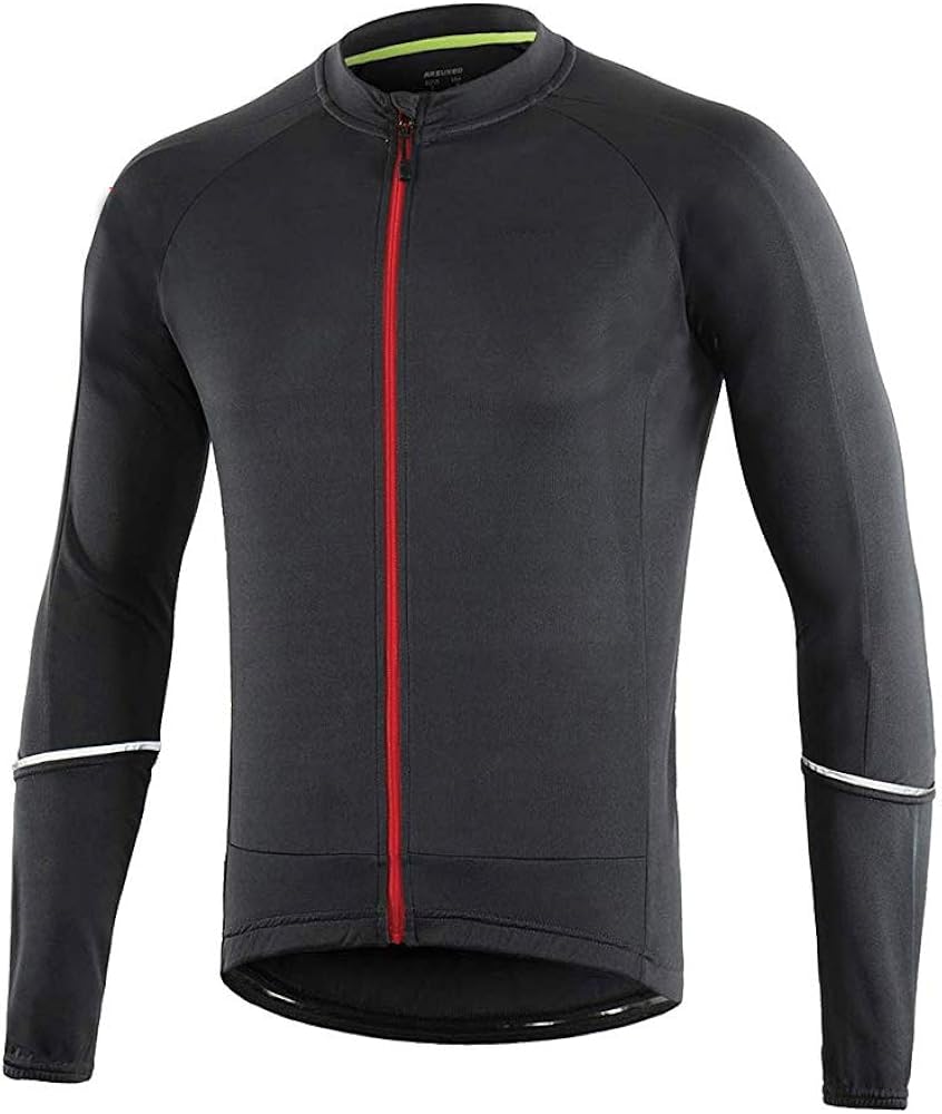 Dooy Men's Cycling Jersey Long/Short Sleeve Bike Bicycle Jersey with 3+1 Rear Pockets, Breathable Quick Dry Biking Shirts : Clothing