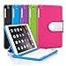 Luxmo Aluminum 360 Swivel Rotating Stand Case Cover Built-in Bluetooth Keyboard for Ipad Mini & iPad Mini with Retina Display Blue