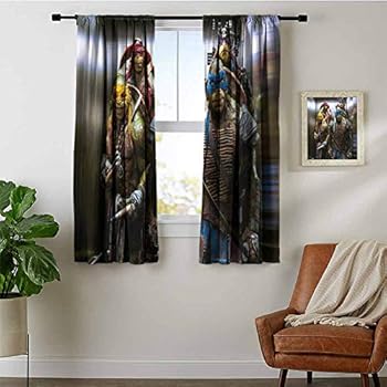 Curtains for Bedroom Teenage Mutant Ninja Turtles Pattern Print Decor Boys Curtains