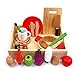 iPlay, iLearn Wooden Cutting & Cooking Pretend Play Set, Cookware, Serve Utensils, Pots and Pans, Learning Educational Kitchen Toy Gifts for 2 3 4 5 6 Year Olds and Up Kids Boys, Girls and Toddlers