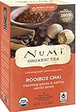 Numi Organic Tea-Rooibos Chai-18 Count Box of Tea Bags, Caffeine Free Herbal Teasan Loose Leaf Non-GMO Tea Bags-Premium Organic Tisane