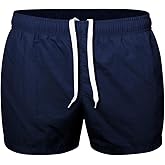 Gleemyth 3 Inch Mens Swim Shorts Quick Dry Short Swim Trunks for Men Summer Suits