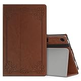 MoKo Case for All-New Amazon Fire HD 8 Tablet (7th/8th Generation, 2017/2018 Release) - Slim Folding Stand Cover for Fire HD 8, Vintage Style (with Auto Wake/Sleep)