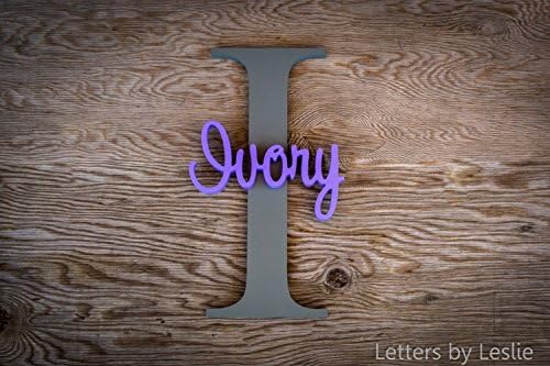 Capital Letter with Name - Custom Nursery Decor - Personalized name on Large Letter
