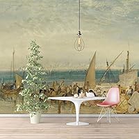 Wall Murals Self-Adhesive Removable The Dogana and San Giorgio Maggiore by Joseph Mallord William Turner Wallpaper Home Decoration for Living Room,Bedroom - 66x96 inches