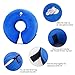 BENCMATE Protective Inflatable Collar for Dogs and Cats - Soft Pet Recovery Collar Does Not Block Vision (Small, Blue)
