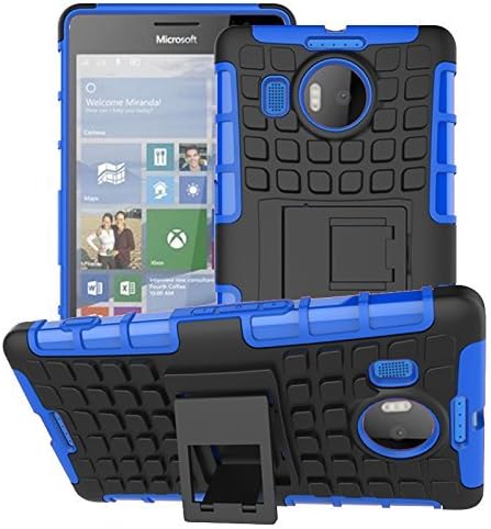 Microsoft Lumia 950XL Case, TERF Impact Resistant Rugged Armor Dual Layer Hybrid Hard Back Shockproof Case Cover For Microsoft Lumia 950XL - Blue