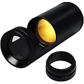 Double Lens Polariscope, Portable Gemstone Polariscope 93mm Lenght with Built-in LED Professional Handheld Polariscope for Optical Properties Tool for Jeweler, Gemologist to Identifies Gemstones