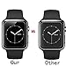 [2-Pack] DeFitchPremium Anti-Scratch Tempered Glass Screen protector ,42mm Apple Watch Screen protector for Series 1, 2 & 3, [Only Covers the Flat Area]