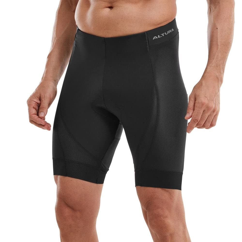 Altura Men's Indoor Training Elasticated Breathable Waist Shorts w Turbo Pad - Black