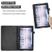 Iconia One 10.1 B3-A30 case, Infiland Folio Premium PU Leather Case Cover for Newest Iconia One B3-A30 10.1 Inch MediaTek MT8163 Quad-core Tablet, Black