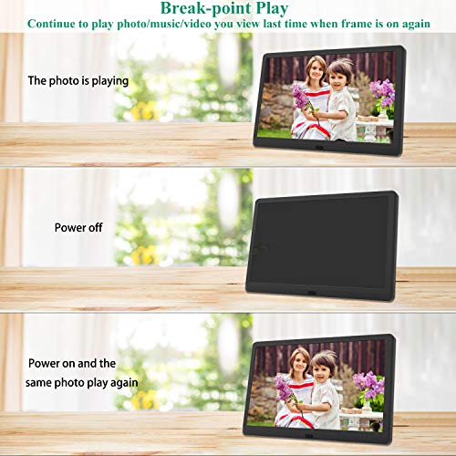 Atatat 10 inch Digital Picture Frame 1920x1080 Brightness Adjustable