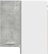vidaXL Hanging Corner Cabinet - Engineered Wood - Concrete Grey 57x57x60 cm view 5