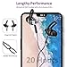 ENKLEN Active Noise Cancelling Wired in-Ear Earbuds with MEMS Microphone, 3.5mm Jack ANC Stereo Earphone for Android & iPhone iPad, 20 Hours Play Time