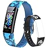 Dwfit Fitnesstracker, smartwatch, voor kinderen en meisjes, stappenteller, smartwatch, activiteitstracker, waterdicht…