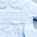 Petit Ami Baby Boys' Bubble with Smocking and Faggoting, Newborn, Blue