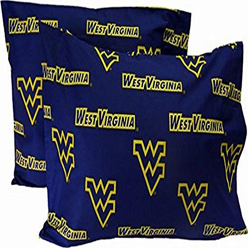 College Covers West Virginia Mountaineers Pillowcase Pair Solid, Includes 2 Standard Pillowcases