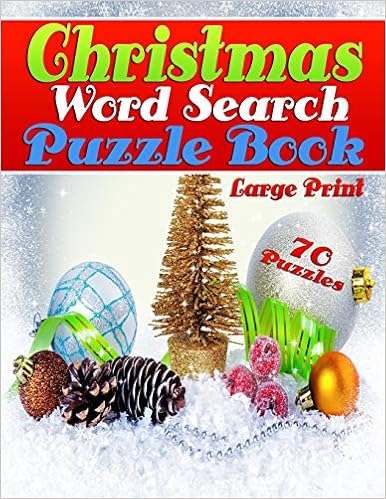 Christmas Word Search Puzzle Book Large Print Festive - 