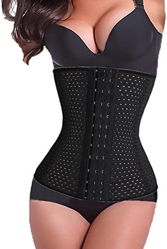 TGQ Waist Tummy Trainer Breathable Shapewear Shaper Corset Girdle Cincher Women (X-Large, Sexy Black)