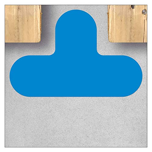 Self Adhesive Floor Marking T-Piece/T Shape, 180 x 120 mm / Schenkel 60 mm / Blau, blue, 20