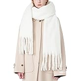 TYHOTULY Chunky Scarf for Women Winter Oversized Thick Warm Tassel Scarves Cold Weather Large Blanket Soft Warm Shawl Wraps