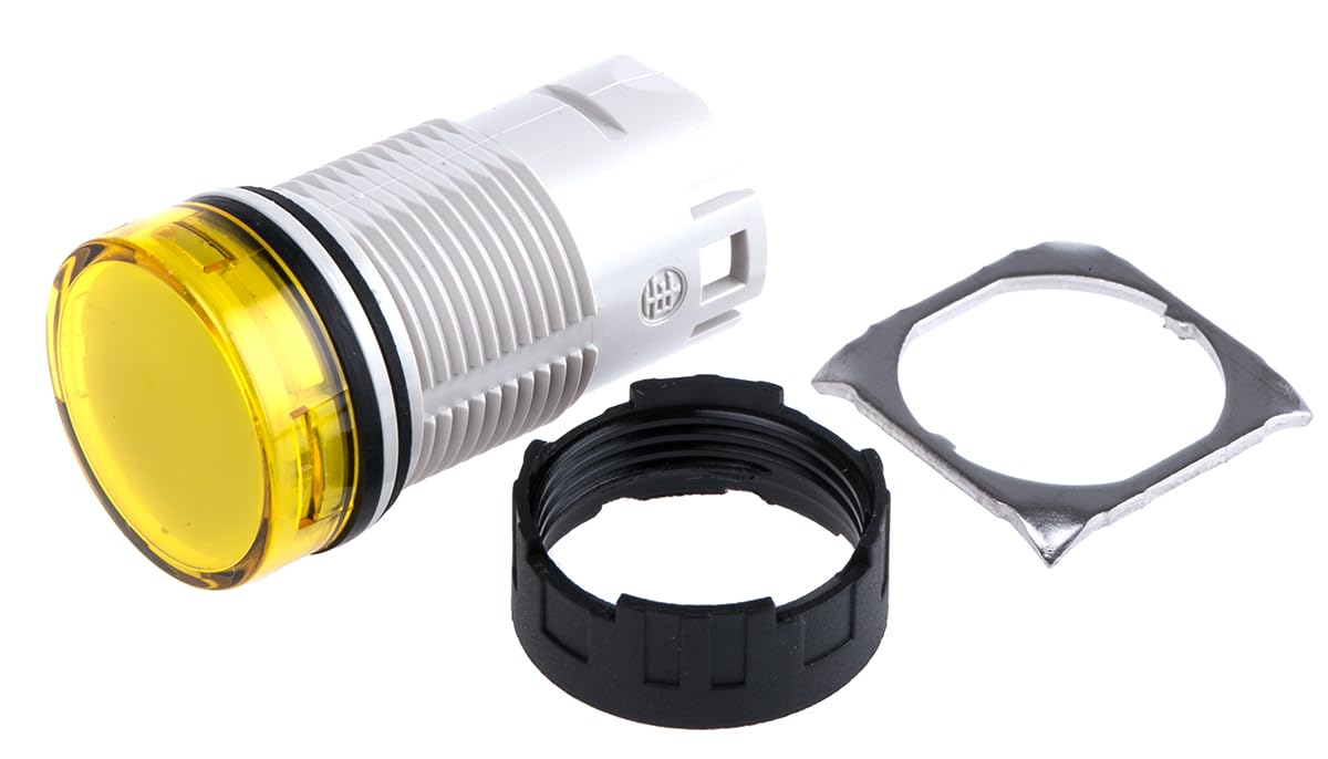 Schneider Electric ZB6AV5 Pilot Light Head, Yellow Pilot Light Head Ø16 For Integral Led