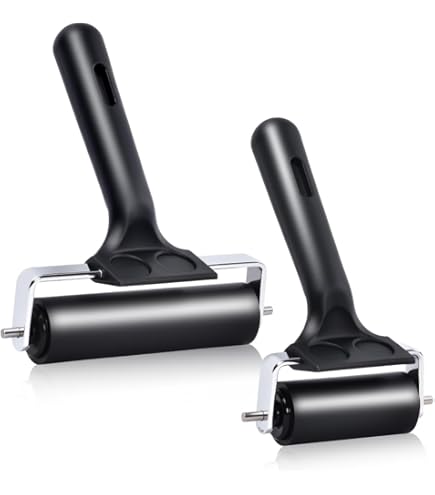 Stempelen Brayer Voor Snijmat Cricut Zubehör Silhouette QWORK Brayer Roller Set - Profi-Hilfe Für Cricut & Silhouette | Applikator & Remover Cricut Joy Zubehör Stempelen Brayer Set
