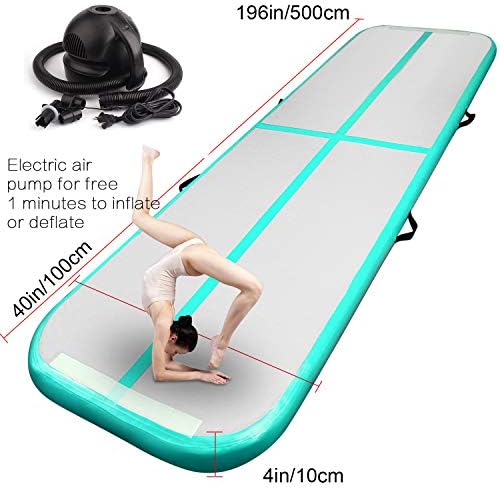 FBSPORT Airtrack Mat Length 5 M Inflatable Gymnastics Tumbling Mat Air Track Mat Training Mats Inflatable Tumbling Mat with Air Pump