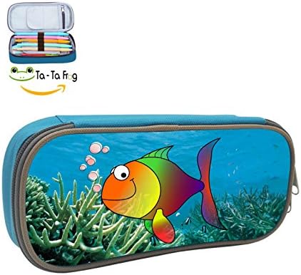 BE4T3EREGWS Watercolor fish Multifunction Pencil Bag Pencil Box Pen Case Stationery Pouch Student Box
