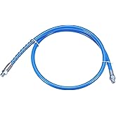 HARFINGTON Grease Gun Hose 39.3" 10000 PSI Spring Flex High Pressure Quick Release Grease Replacement with Coupler 1/8" NPT T
