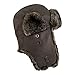 LETHMIK Winter Faux Fur Hunting Hat Unisex Trapper Russian Aviator Trooper Hat Cracking Brown Regular size 7 1/4 - 7 5/8 22 3/4 - 24 IN