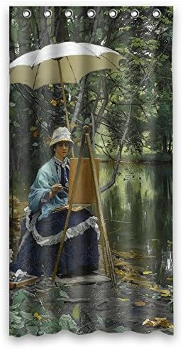 Eyeselect Polyester Beautiful Scenery Landscape Painting Bathroom Curtains Width X Height / 36 X 72 Inches / W H 90 By 180 Cm Gift Or Decor For Kids Boys Hotel Custom Birthday Girls. Wip