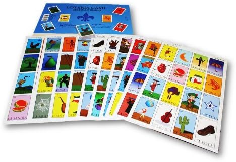 El Gallo Autentica Loteria Mexican Jumbo Bingo Set 10 Tablets Colorful and Educational!
