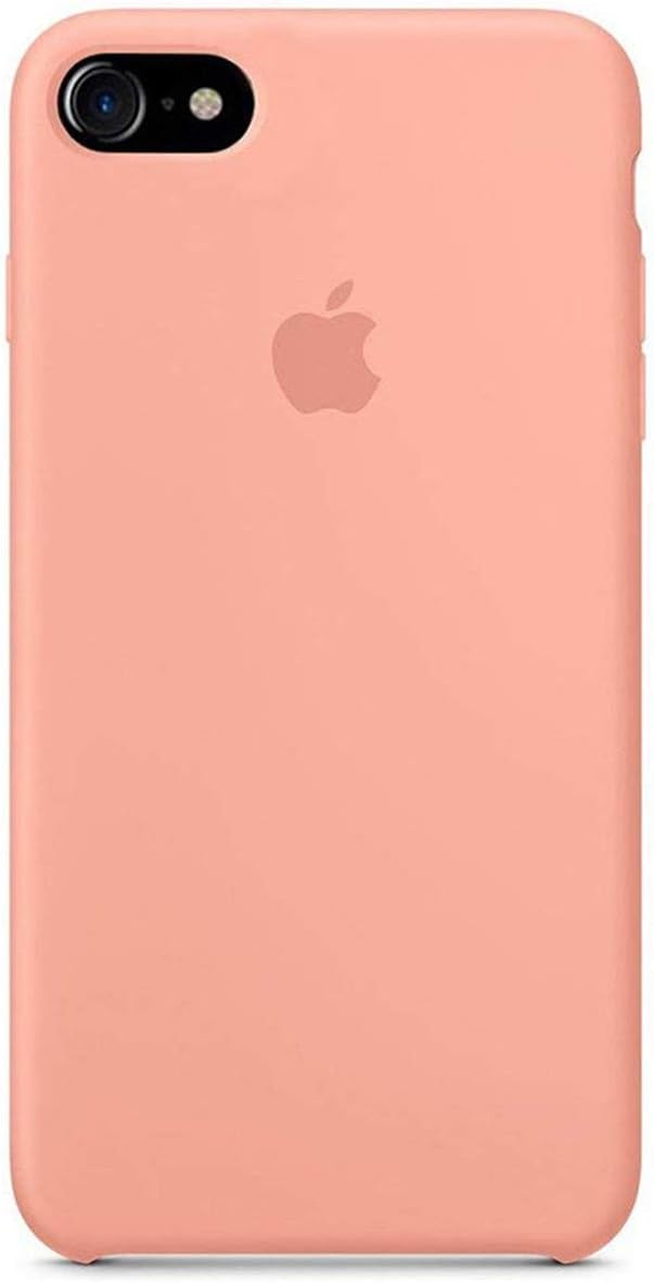 Kekleshell iPhone 8 Silicone Case 4.7", iPhone 7 Silicone Case, Soft Liquid Silicone Case with Soft Microfiber Cloth Lining Cushion -4.7inch (Orange Pink)