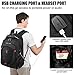 Tzowla Travel Laptop Backpack,Anti-Theft Water Resistant Business Luggage with Lock&USB Charging Port Durable Computer Cooler Daypack for Men Women College Bag Fit 17/18 inch Laptops-Black