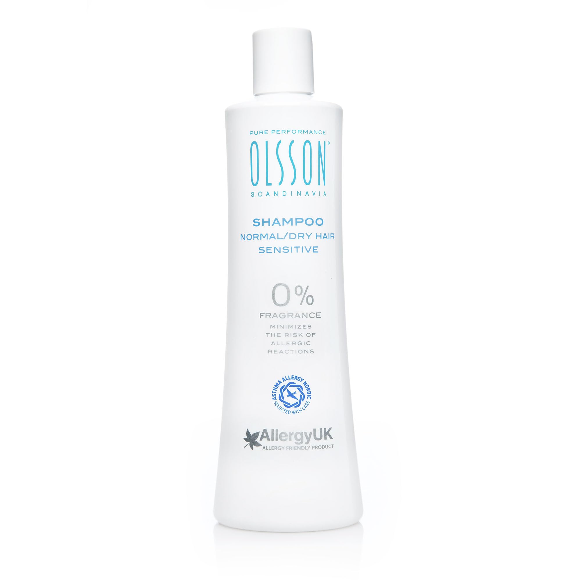 Shampoo for Sensitive Scalp & Dry Hair – Fragrance Free Treatment for Itchy Scalp, Psoriasis & Dandruff – Allergy UK Recommended – Olsson Sensitive – 350ml