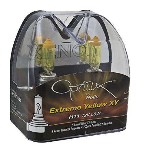 Optilux H71071132 XY Series H11 12V/55W Xenon Yellow Halogen Bulb Set