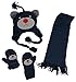 N'Ice Caps Little Boys and Infants Warm Sherpa Lined Cute Animal Knit 3PC Set
