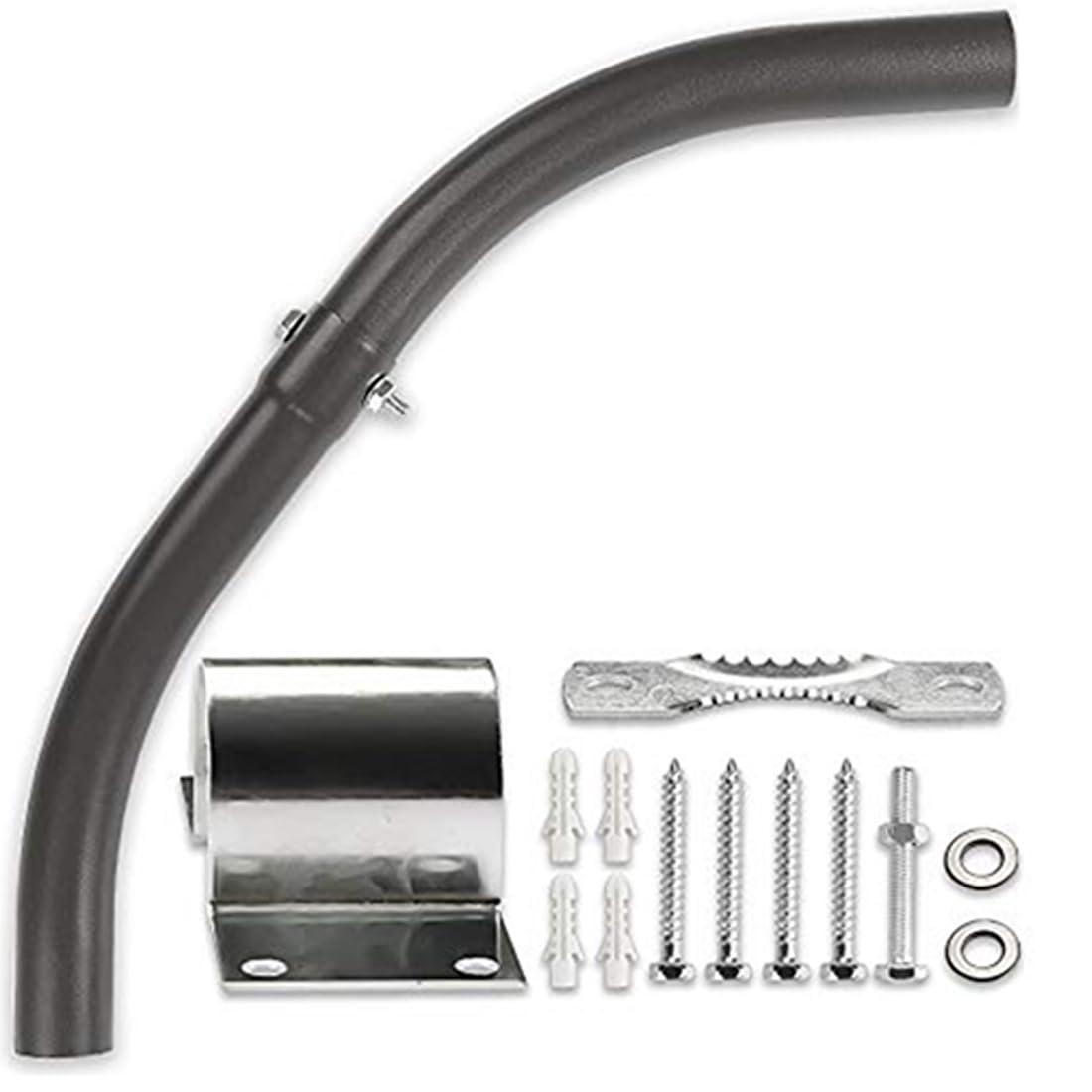 Photo 1 of LEDMO Mounting Arm for LED Barn Light Adjustable Angle Sturdy Black Aluminum Extension Mounting Pole for Dusk to Dawm Outdoor Security Area Light Yard Lighting