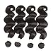 Grand Nature 9A Unprocessed Brazilian Virgin Remy Human Hair Extensions Body Wave Bundles Deal Natural Black Color Can Be Dyed Bleached (With Lace Closure)